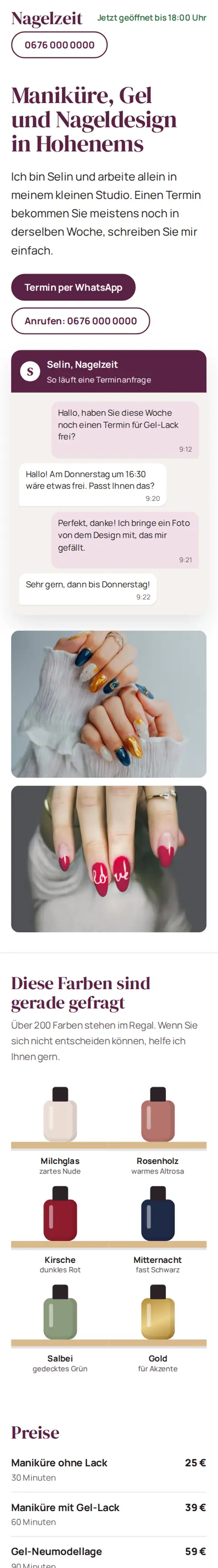 Vorschau der Beispielseite Nagelzeit am Handy
